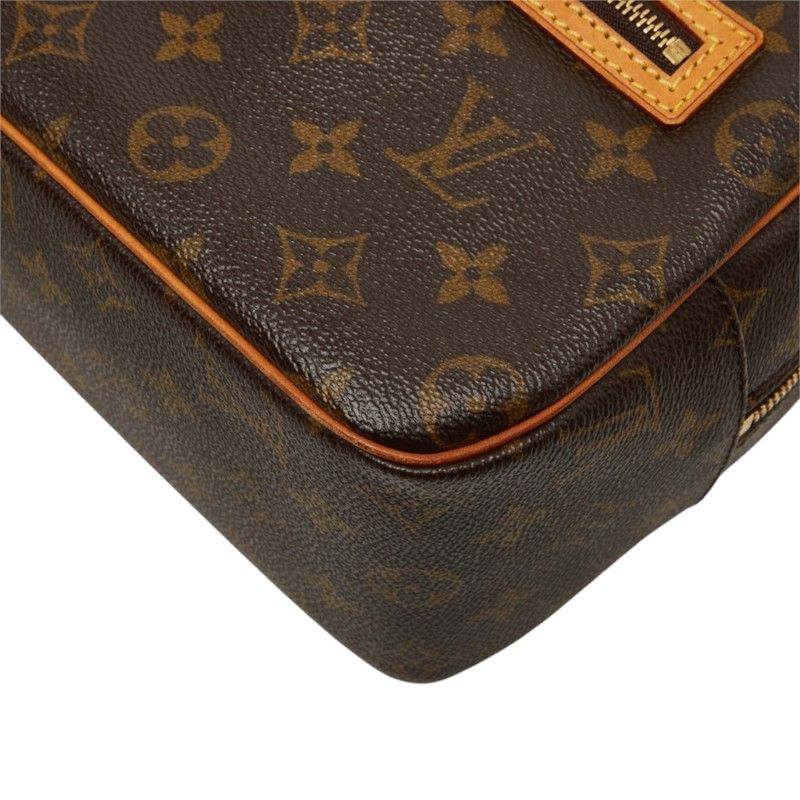 Louis Vuitton Monogram Cite MM Shoulder Bag Brown Leather — view 4