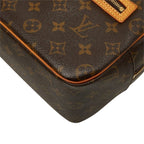 Louis Vuitton Monogram Cite MM Shoulder Bag Brown Leather — view 4