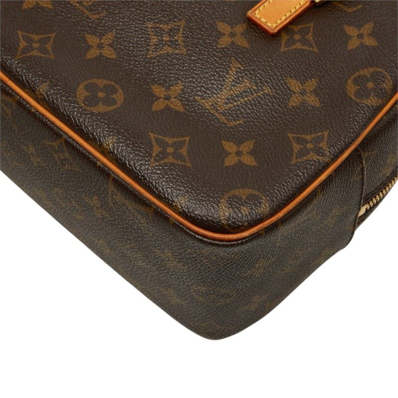 Louis Vuitton Monogram Cite MM Shoulder Bag Brown Leather — view 6