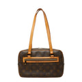 Louis Vuitton Monogram Cite MM Shoulder Bag Brown Leather