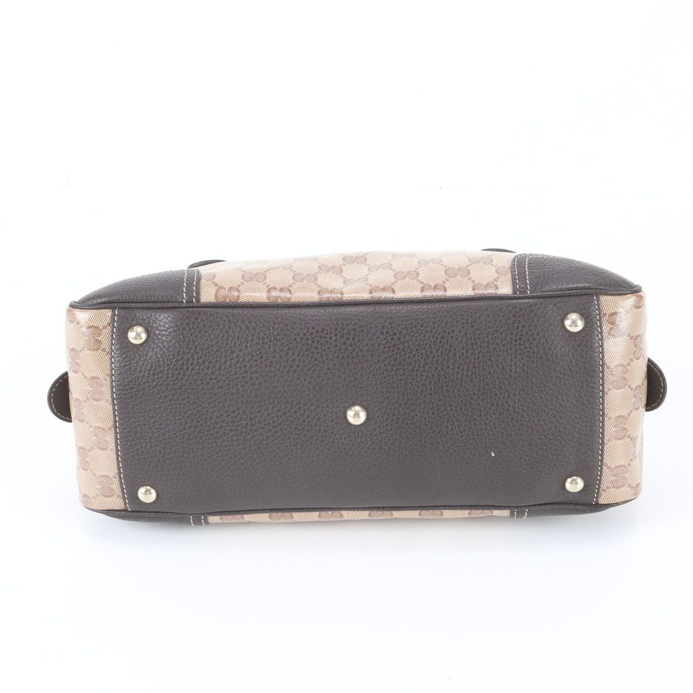 Gucci GG Crystal Sherry Line Leather Handbag Tote — view 6