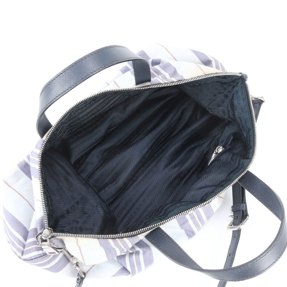 Prada Triangle Logo Leather 2-Way Shoulder Bag Crossbody Hand — view 8