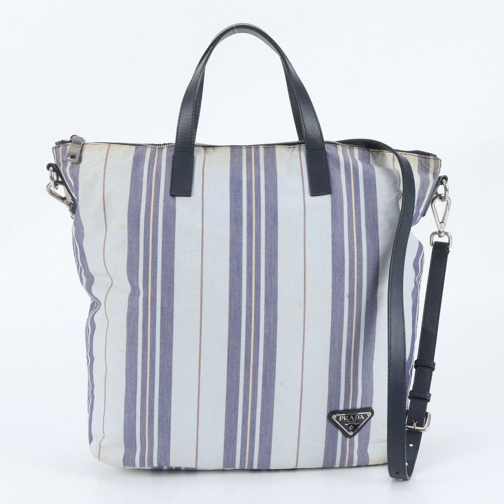Prada Triangle Logo Leather 2-Way Shoulder Bag Crossbody Hand