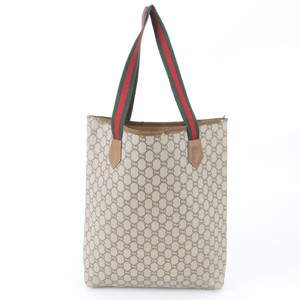 Gucci Sherry Line GG Plus Leather Tote Bag Shoulder Business Document — view 3