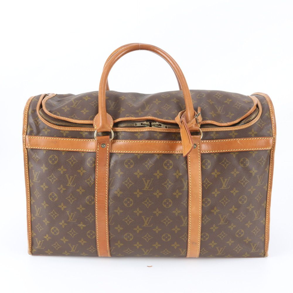 Louis Vuitton Monogram Sac Chasseur 55 Leather Boston Bag Tote Carrie