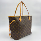 Louis Vuitton Neverfull MM Monogram Leather Brown Multicolor Light Tote Bag Gold — view 2