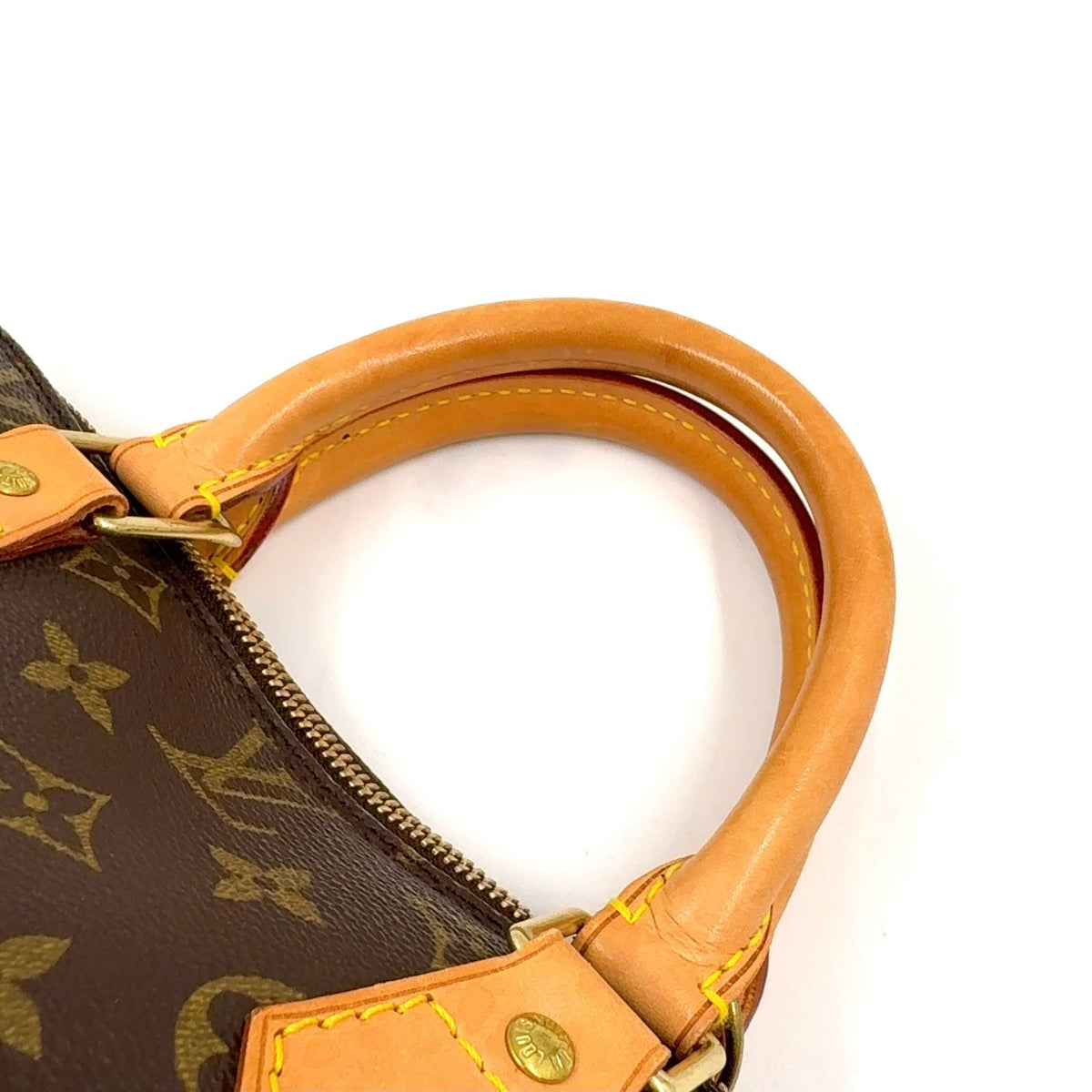 Louis Vuitton Alma PM Monogram Leather Brown Light Handbag Gold — view 6