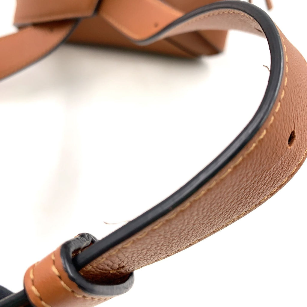 Loewe Puzzle Bum Calfskin Brown Belt Bag Silver — view 7