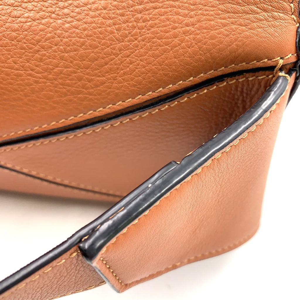 Loewe Puzzle Bum Calfskin Brown Belt Bag Silver — view 6