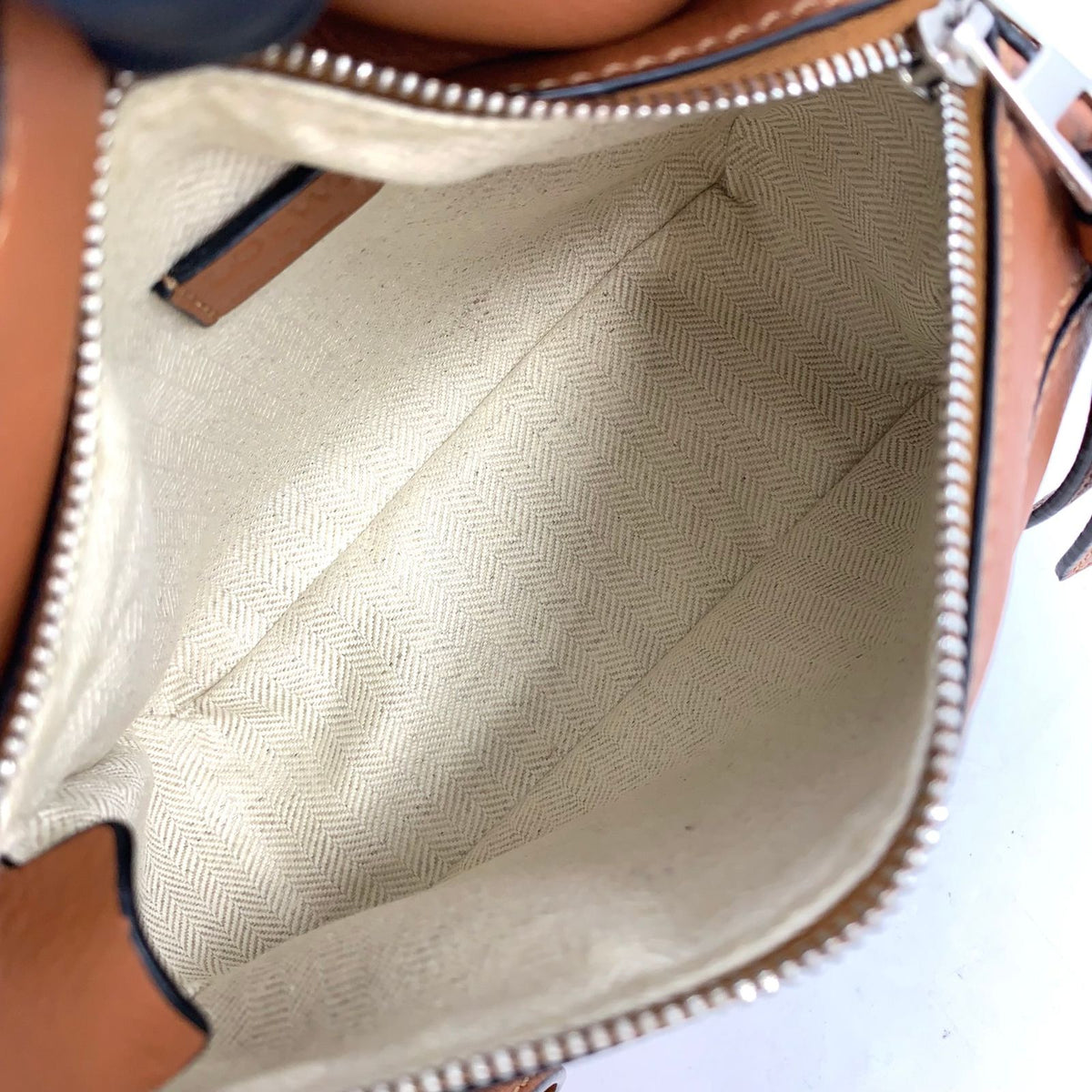 Loewe Puzzle Bum Calfskin Brown Belt Bag Silver — view 3