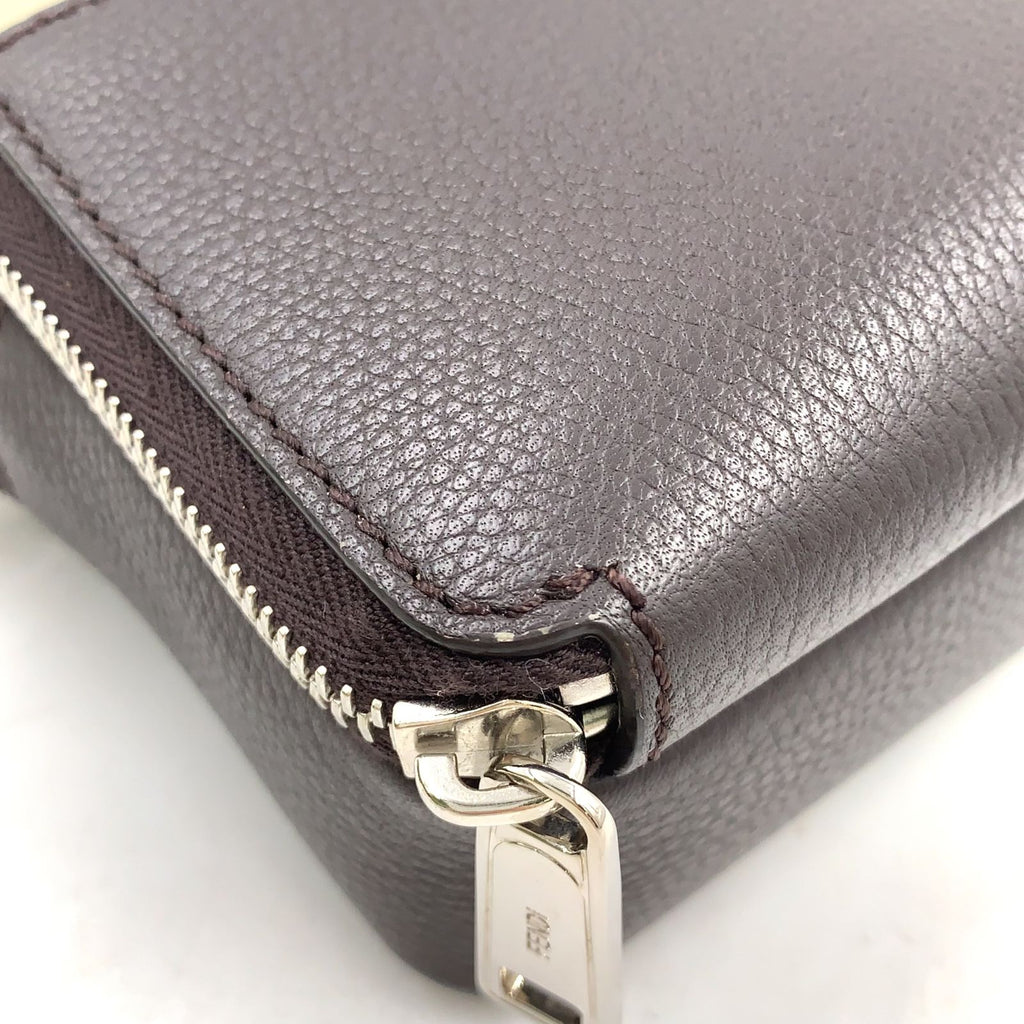Fendi Square FF Camera Calfskin Ivory Brown Shoulder Bag Silver 7 — view 6