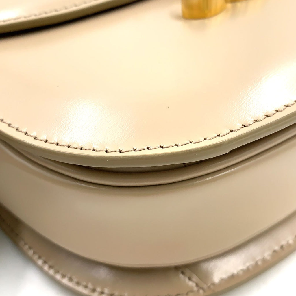 Celine Besace Clair Leather Beige Shoulder Bag Gold — view 8