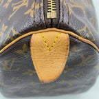 Louis Vuitton Speedy 40 Monogram Leather Brown Light Handbag Gold — view 4