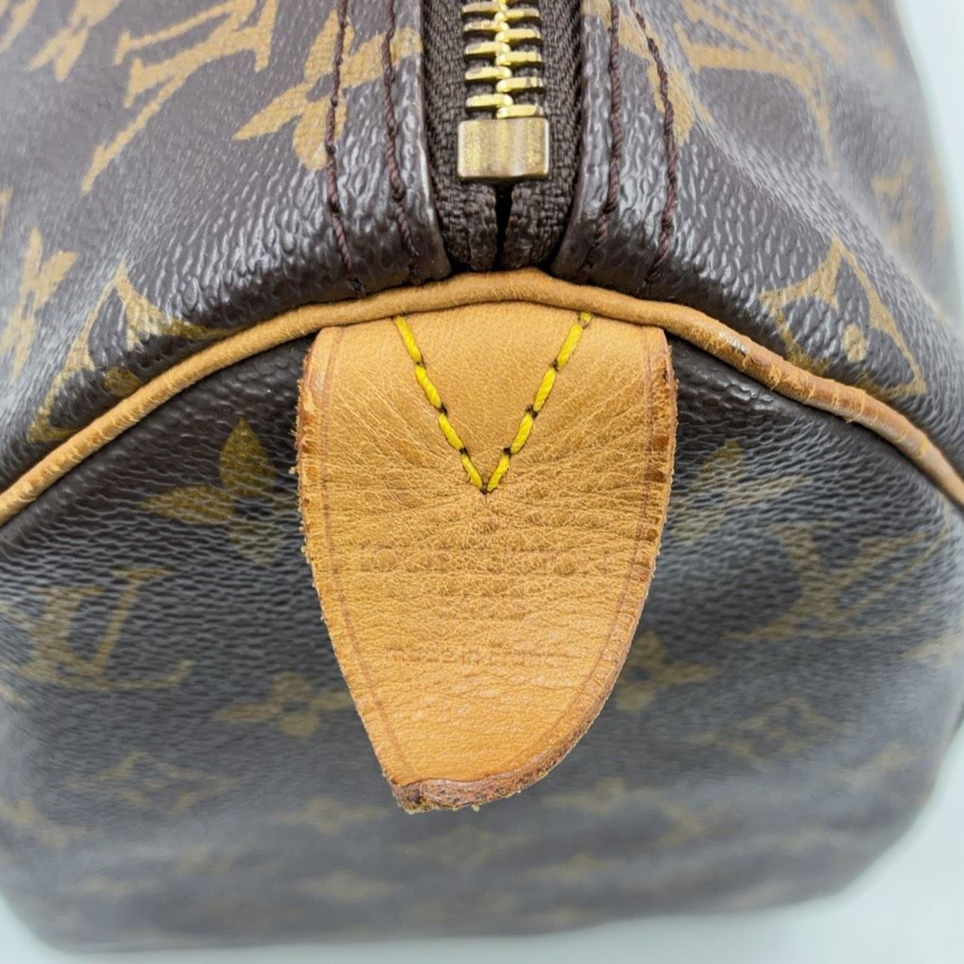 Louis Vuitton Speedy 40 Monogram Leather Brown Light Handbag Gold — view 4