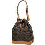 Louis Vuitton Noe Shoulder Bag Drawstring Monogram Brown