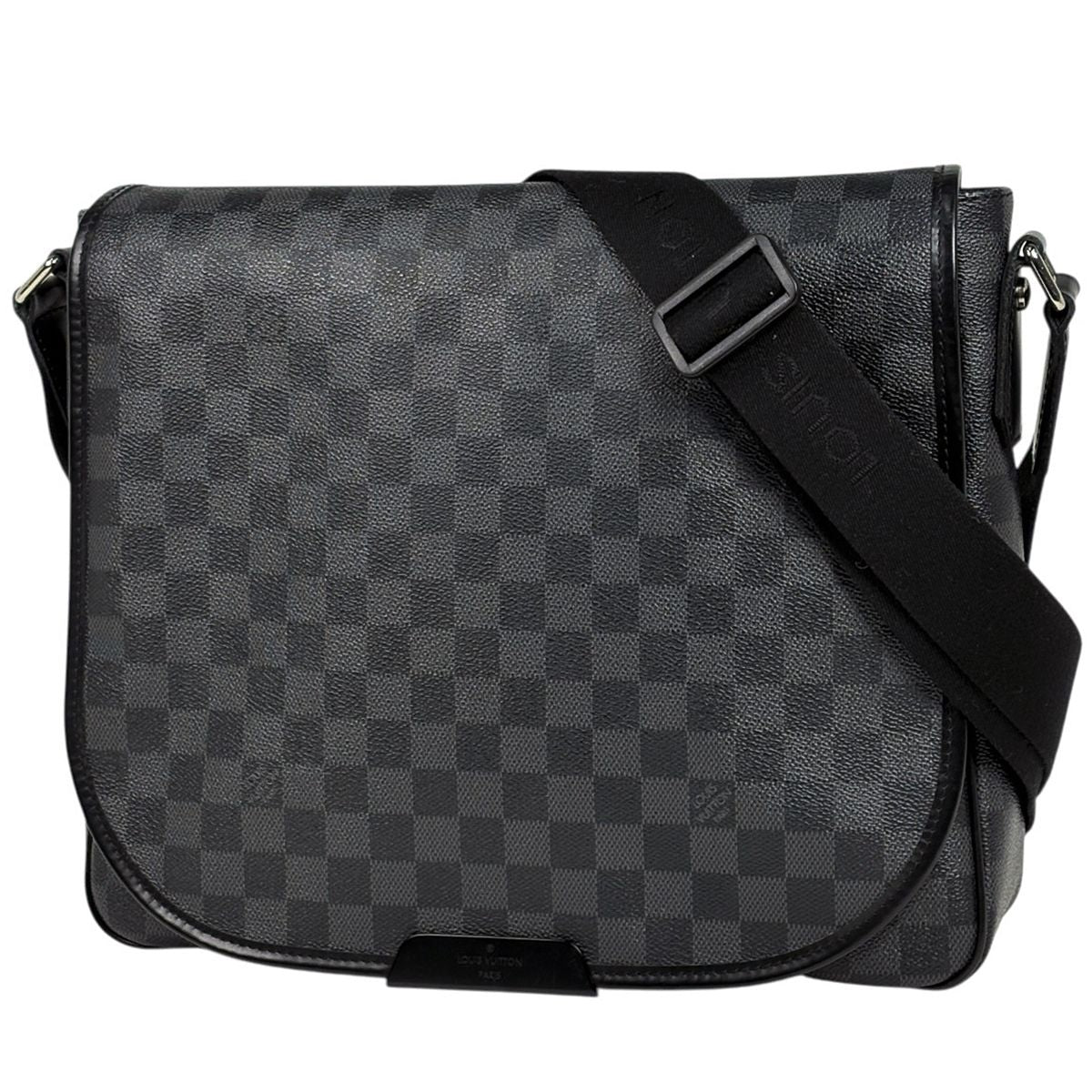 Louis Vuitton Daniel MM Shoulder Bag Damier Graphite Black