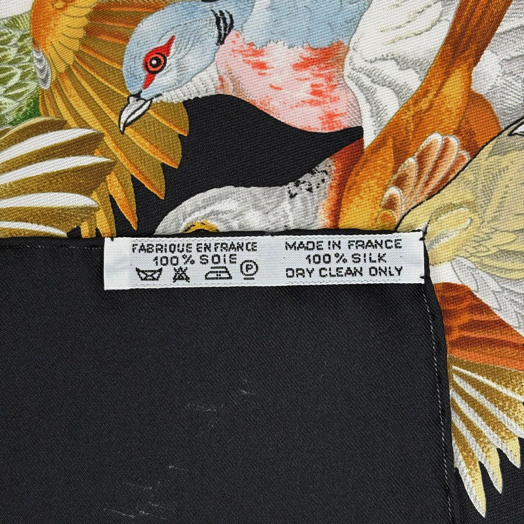 Hermes Carre 90 L'intrus Scarf Intruder Silk Black Multicolor — view 2