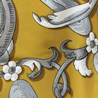 Hermes Carre 90 Le Mors a la Conetable Silk Scarf White Multicolor — view 6