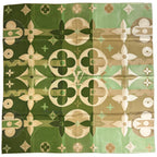 Louis Vuitton Scarf Monogram Silk Green Beige