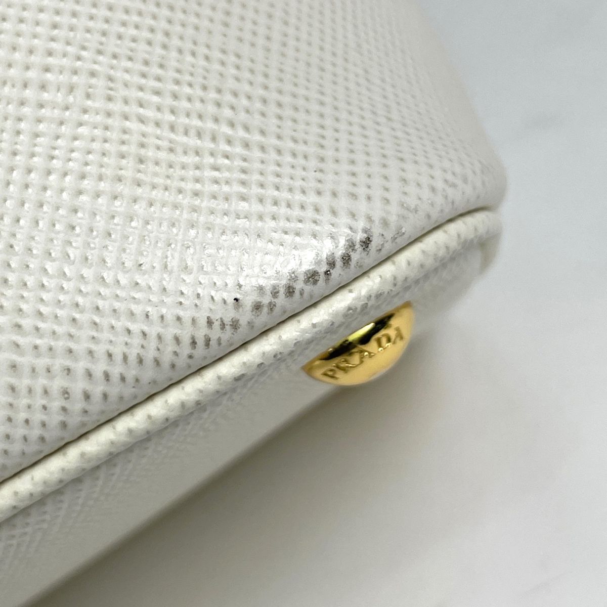 Prada Handbag Double Saffiano Leather White — view 3