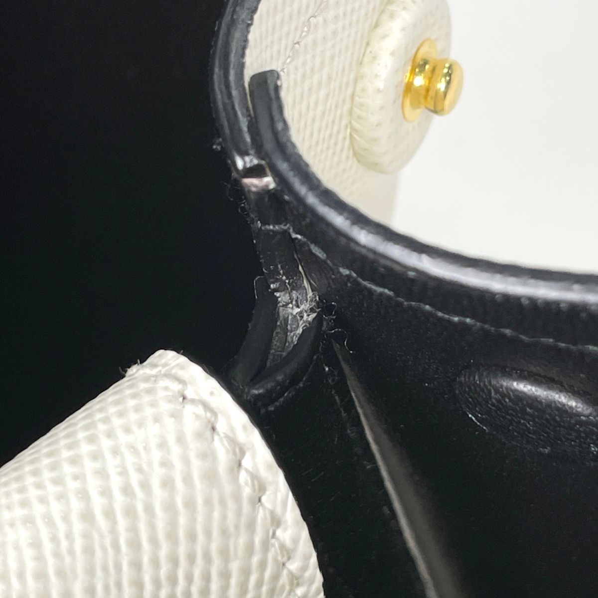 Prada Handbag Double Saffiano Leather White — view 8