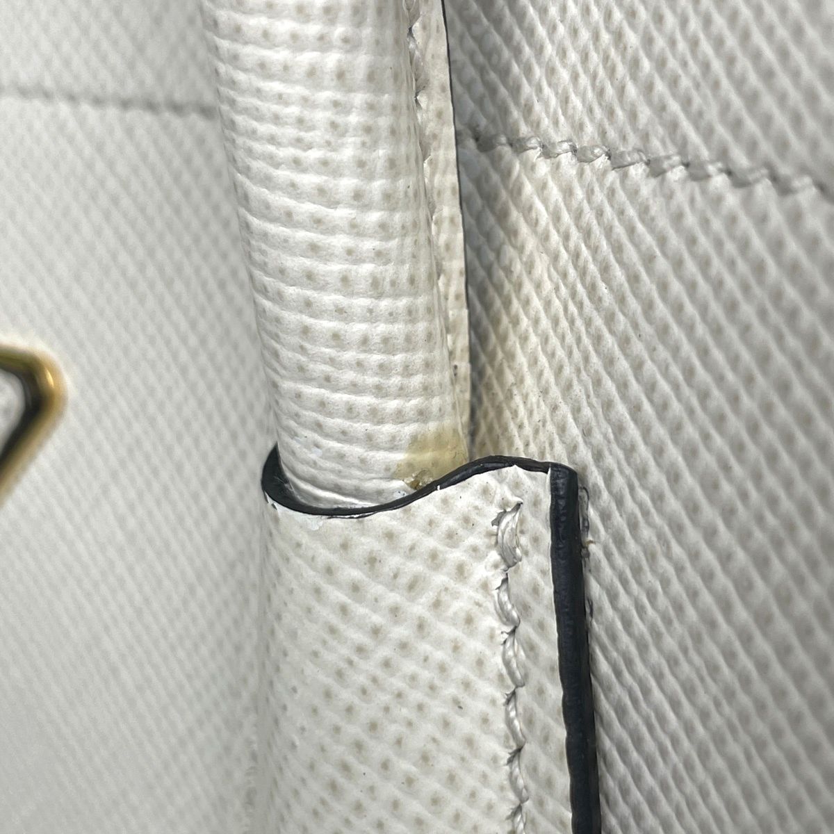 Prada Handbag Double Saffiano Leather White — view 4