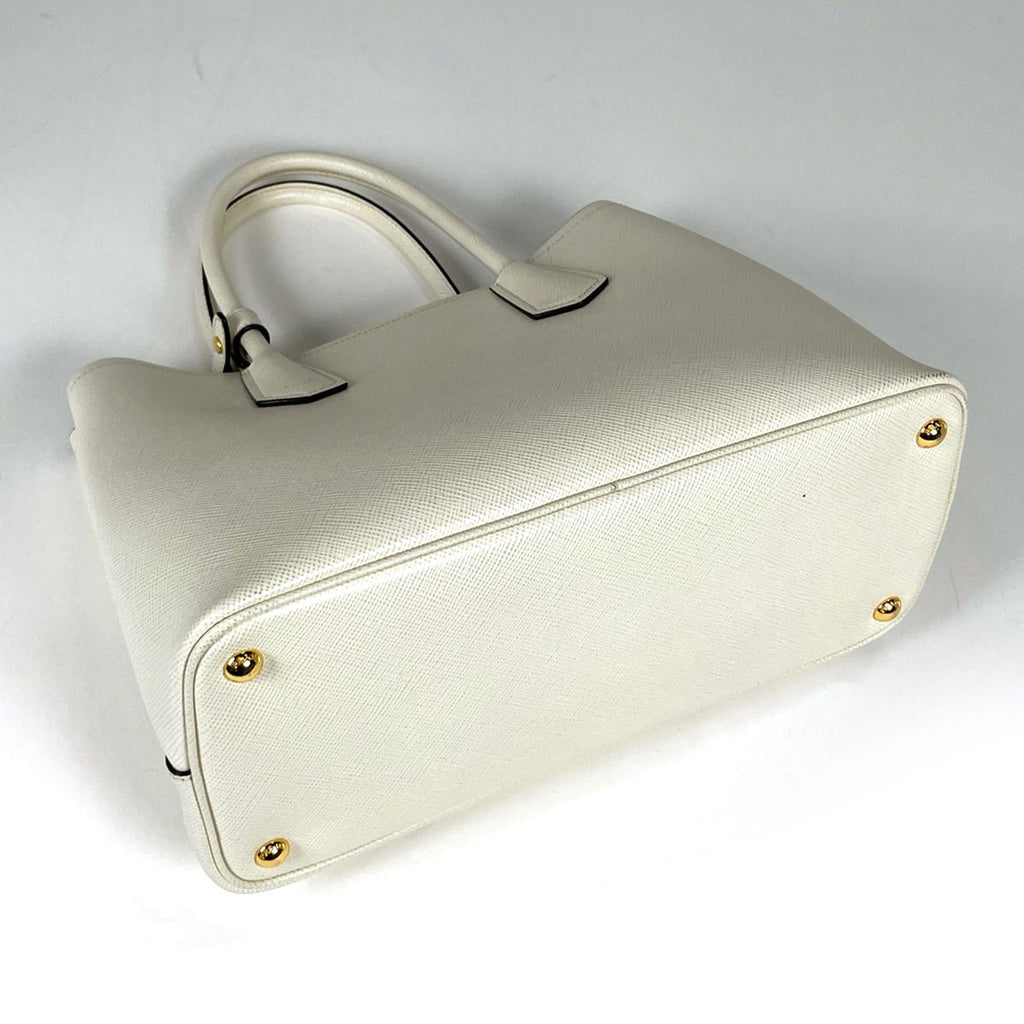 Prada Handbag Double Saffiano Leather White — view 2