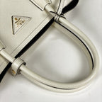Prada Handbag Double Saffiano Leather White — view 7