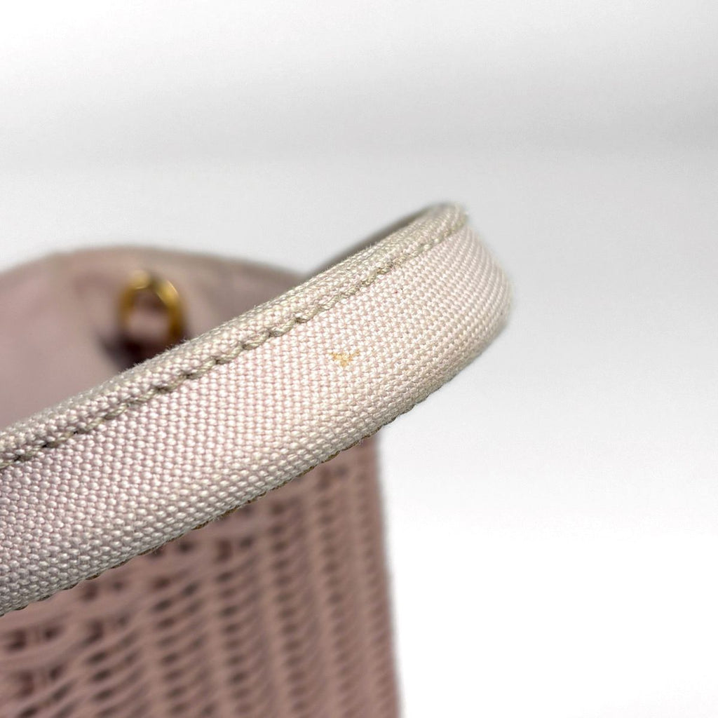 Prada Handbag Wicker Basket Bag 2-Way Rattan Pink — view 6
