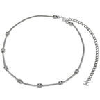 Chanel Necklace CC Logo Silver Plated