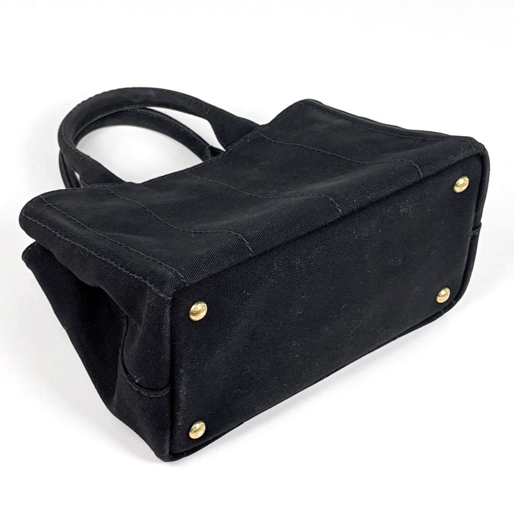 Prada Tote Bag Canapa 2-Way Canvas Nero — view 2