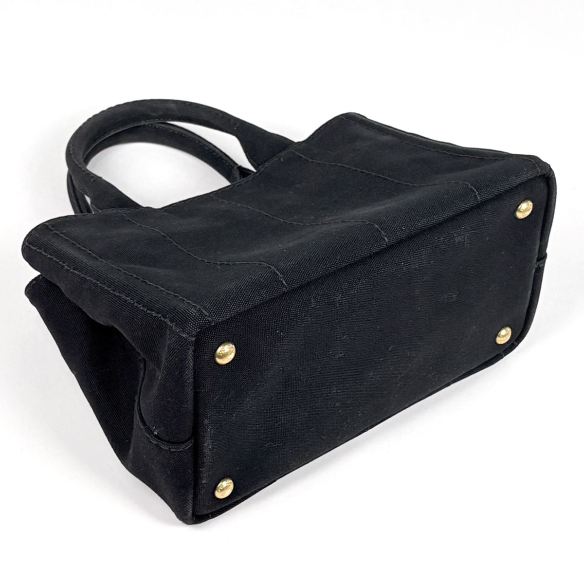 Prada Tote Bag Canapa 2-Way Canvas Nero — view 2