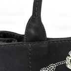 Prada Tote Bag Canapa 2-Way Canvas Nero — view 6
