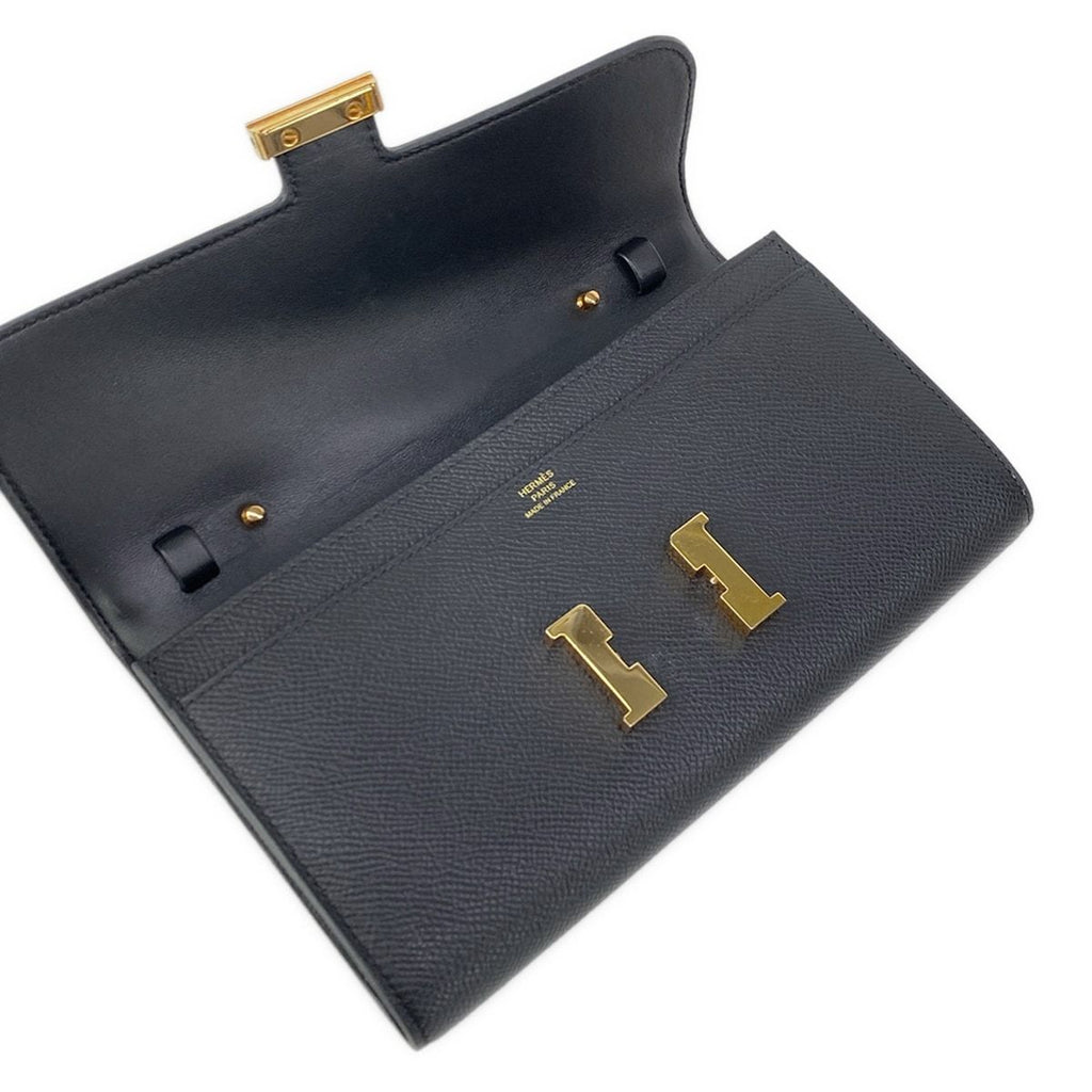 Hermes Wallet Constance Long to Go Black Gold — view 3
