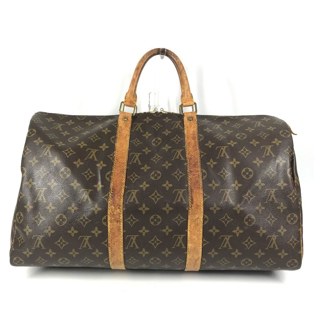 Louis Vuitton Boston Bag Keepall 50 Monogram Canvas Brown