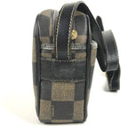 Fendi Shoulder Bag Pecan Logo Vintage Leather Khaki — view 4