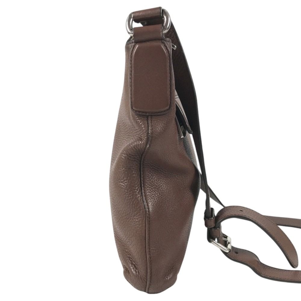 Gucci Shoulder Bag Interlocking G Logo Leather Brown — view 4