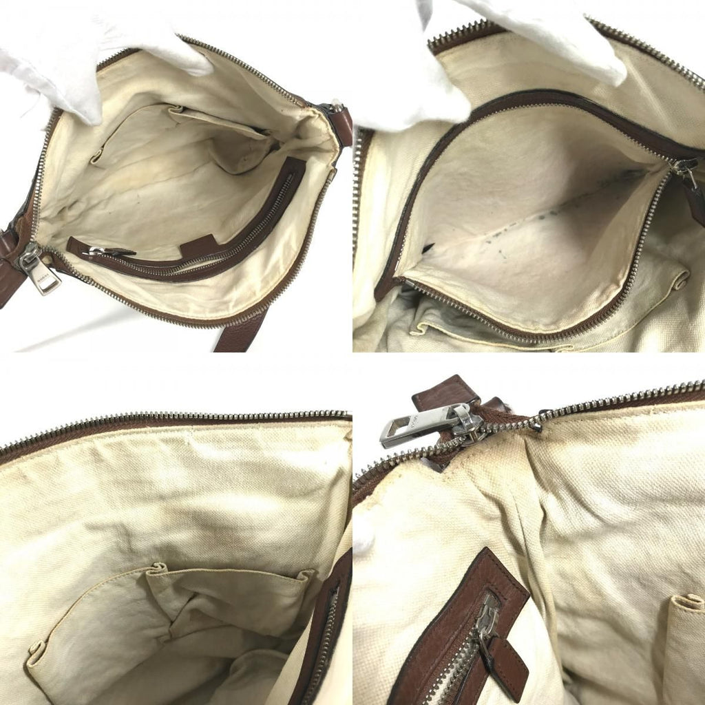Gucci Shoulder Bag Interlocking G Logo Leather Brown — view 8