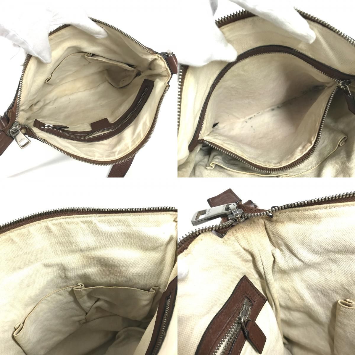 Gucci Shoulder Bag Interlocking G Logo Leather Brown — view 8