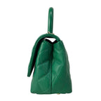 Chanel Handbag Top Handle Mini Flap Bag Coco XXS Quilted Green Silver — view 4