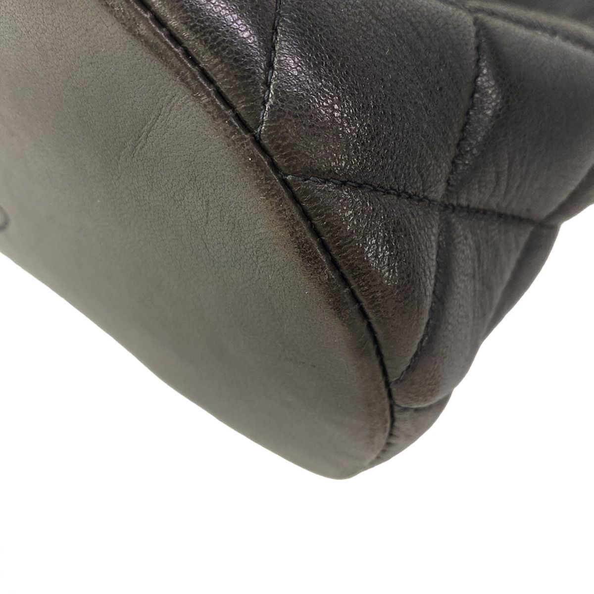 Chanel Backpack Quilted Black Chain Shoulder Gold Lambskin — view 7