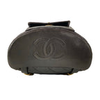 Chanel Backpack Quilted Black Chain Shoulder Gold Lambskin — view 5