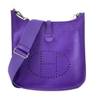 Hermes Shoulder Bag Evelyne 3 III PM Crocus Silver