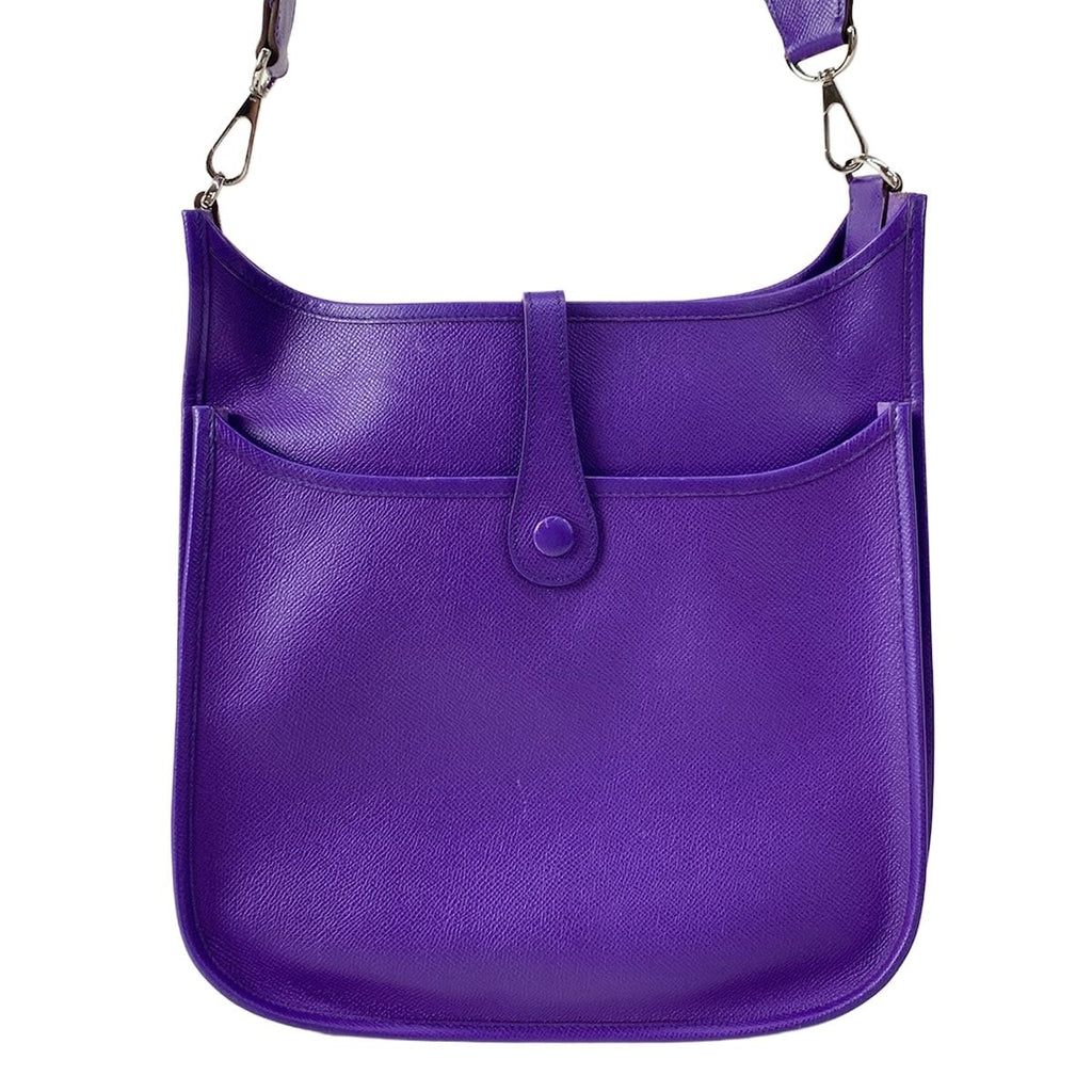 Hermes Shoulder Bag Evelyne 3 III PM Crocus Silver — view 3