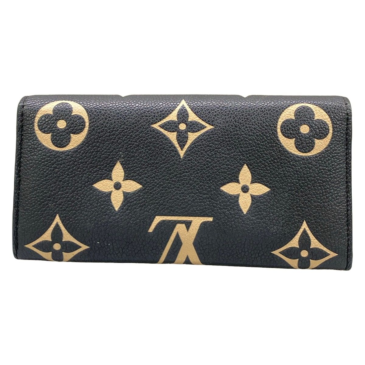 Louis Vuitton Wallet Bicolor Monogram Empreinte Portefeuille Sarah Black Beige — view 2