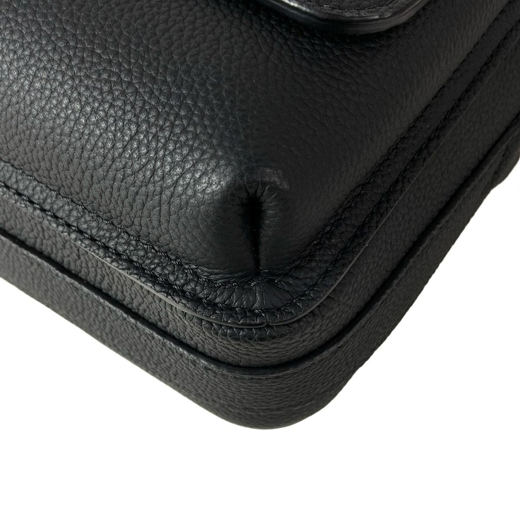 Louis Vuitton Shoulder Bag LV Aerogram Boarding Messenger Black Leather Cowhide — view 6