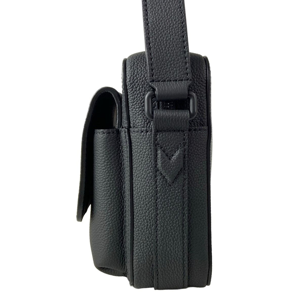 Louis Vuitton Shoulder Bag LV Aerogram Boarding Messenger Black Leather Cowhide — view 4