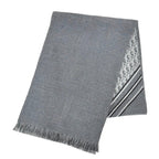 Dior Homme Trotter Wool 100% Fringe Long Scarf Gray