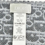 Dior Homme Trotter Wool 100% Fringe Long Scarf Gray — view 6