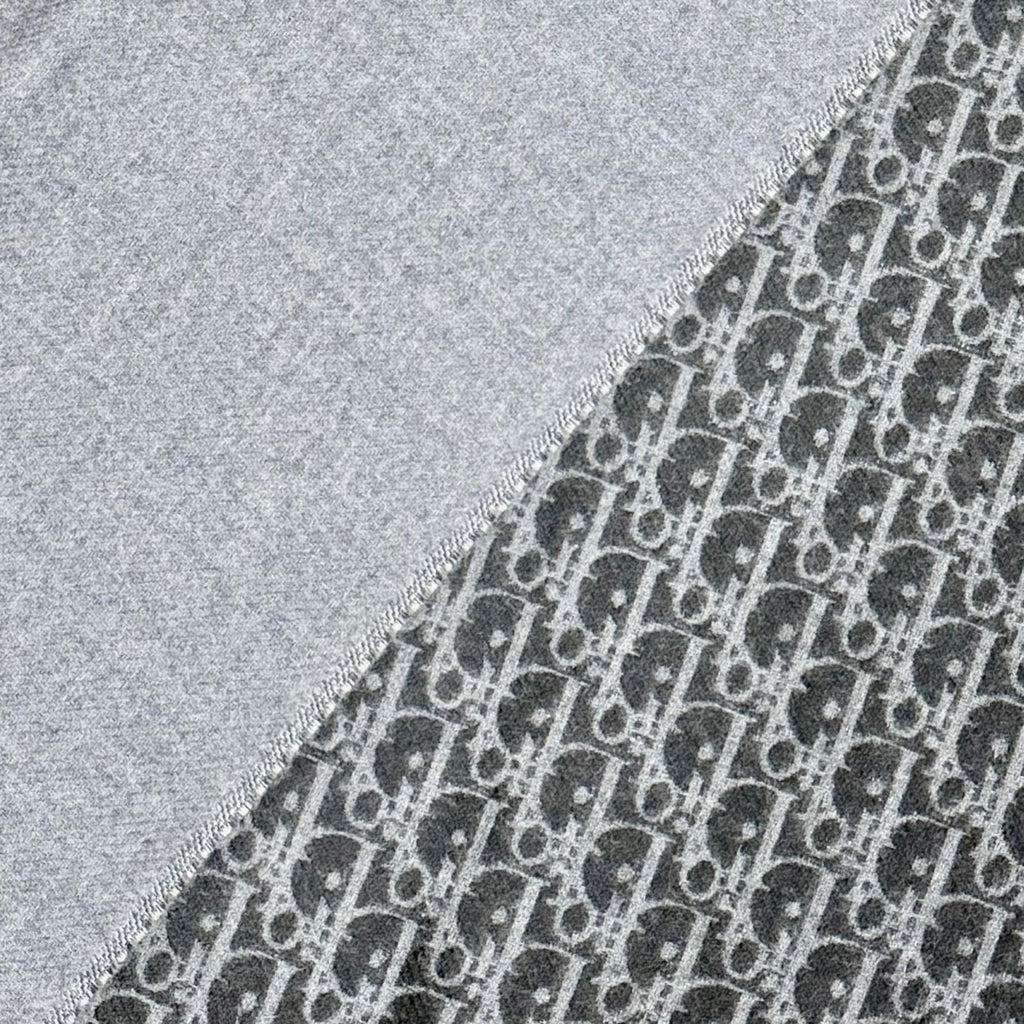 Dior Homme Trotter Wool 100% Fringe Long Scarf Gray — view 4